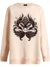Etro Sweatshirt Mit Beflocktem Druck In Neutrals