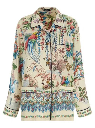 Etro Flora E Fauna Shirt And Blouse Multicolor