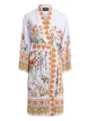 Etro Flora Fauna-print Silk Robe In Multi