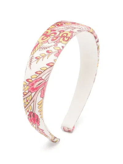 Etro Kids' Flora-print Hairband In White