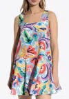 Etro Floral And Geometrical Print Mini Dress In Multi
