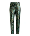 Etro Capitol Floral Jacquard Pants In Green