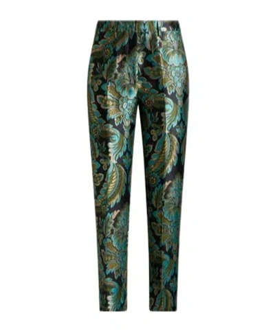ETRO FLORAL-BEE JACQUARD TROUSERS
