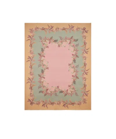 Etro Floral-border Wool Blanket In Nude