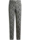 Etro Floral-brocade Cropped Trousers In Schwarz