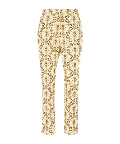 ETRO ETRO FLORAL-BROCADE STRAIGHT LEG CROPPED TROUSERS
