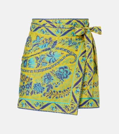 Etro Floral Cotton Beach Cover-up In Green