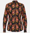 Etro Floral Cotton-blend Shirt In Multicoloured