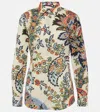Etro Floral Cotton-blend Shirt In Multicoloured