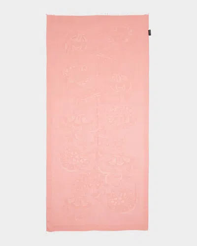 Etro Floral Cotton-blend Scarf In Pink