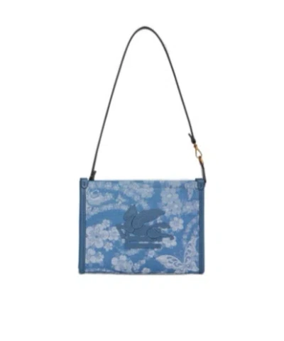 Etro Floral Denim Pouch