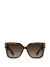 Etro Floral-detail Sunglasses In Brown