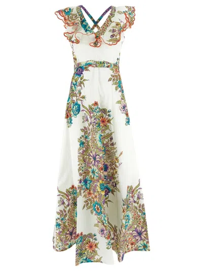 Etro Floral Dress In Multicolor