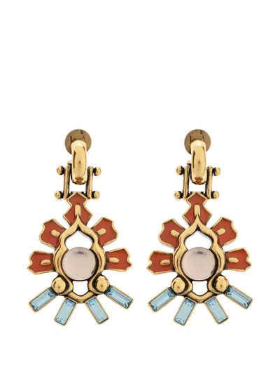 Etro Floral Drop Earrings In Multi