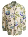 Etro Floral-embroidered Bomber Jacket In 中性色
