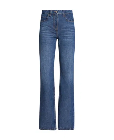 ETRO ETRO FLORAL EMBROIDERED BOOTCUT JEANS