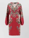 Etro Floral Embroidered Knee-length Dress In Multi