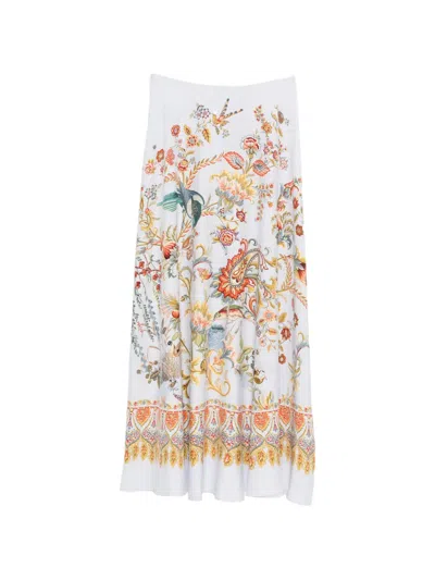 Etro Floral Half-circle Maxi Skirt In Multi