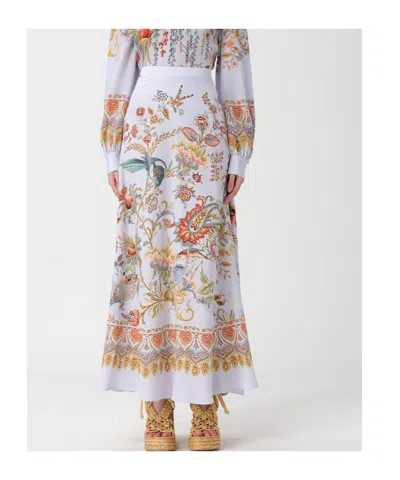 Etro Floral Half-circle Maxi Skirt In Multi