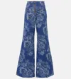 Etro Floral High-rise Flared Jeans In Blue