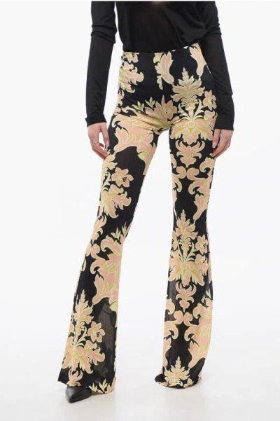 Etro Floral High-waisted Pants In Multi