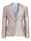 Etro Floral-jacquard Blazer In Multi