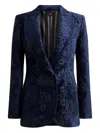 Etro Chenille Jacquard Jacket In Blue