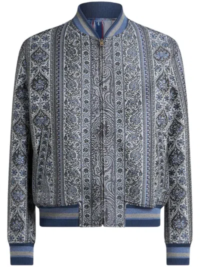 ETRO FLORAL-JACQUARD BOMBER JACKET