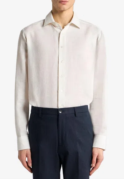 Etro Floral Jacquard Button-up Shirt In White