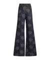 Etro Denim-jacquard High-rise Flared Jeans In Black
