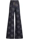 Etro Denim-jacquard High-rise Flared Jeans In Denim