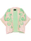 Etro Jacquard Floral Jacket In Pink