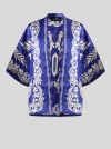 Etro Floral Jacquard Kesa Robe In Electric Blue