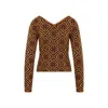 Etro Floral-jacquard Knitted Jumper In Marrone/multicolour
