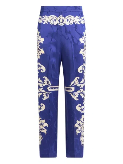 ETRO FLORAL JACQUARD PALAZZO TROUSERS