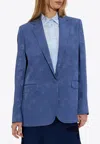 Etro , Floral Jacquard Jacket, Woman, Navy Blue, Size 48 In Blue