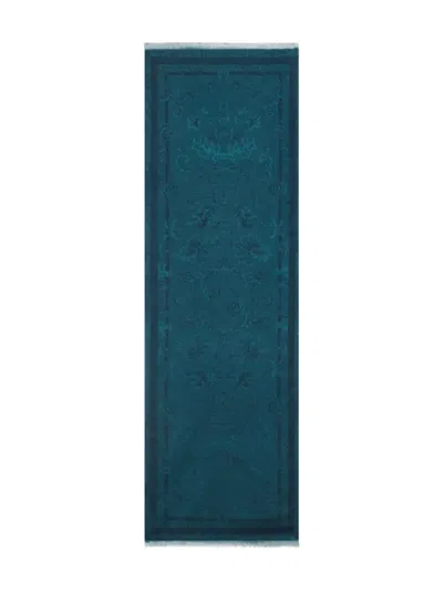 Etro Floral Jacquard Scarf In Blue