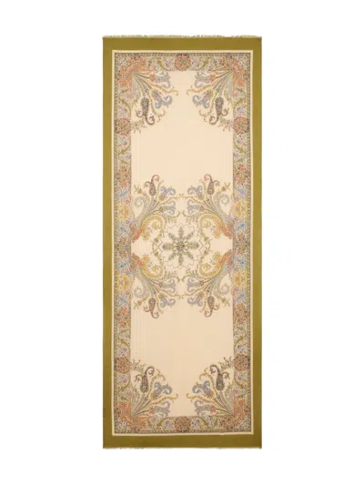 Etro Floral Jacquard Scarf In Neutral