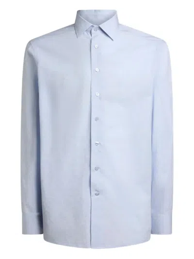 Etro Floral Jacquard Shirt In Blue