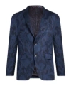 Etro Mrw Blazer Jacquard Fleur In Blue