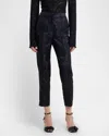 Etro Floral Jacquard Trousers In Black