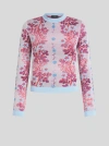 Etro Floral-jacquard Crew-neck Blouse In Pink