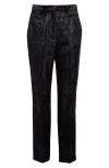 Etro Tailored Trousers In Floral Pattern In Black
