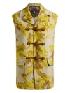Etro Floral-jacquard Toggle Waistcoat In Yellow