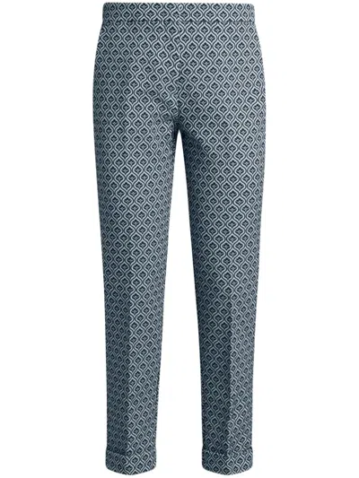 ETRO FLORAL-JACQUARD TROUSERS