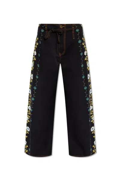 Etro Floral Jeans In Blu