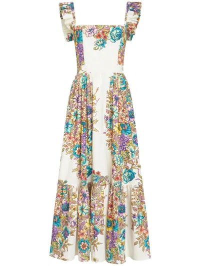 Etro Floral Maxi Dress For Women: Lightweight And Breezy For Ss24 In White