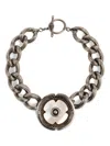 Etro Floral-motif Necklace In Silver