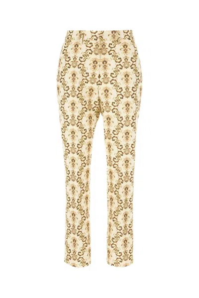 Etro Embroidered Pants In Polyester Blend In Multi