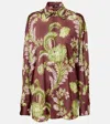 Etro Floral Print Viscose Shirt In Multicoloured